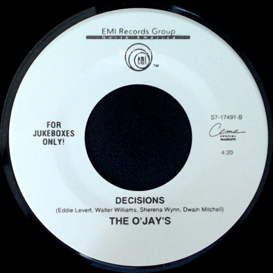 The O'jay's - Somebody Else Will / Decisions side B