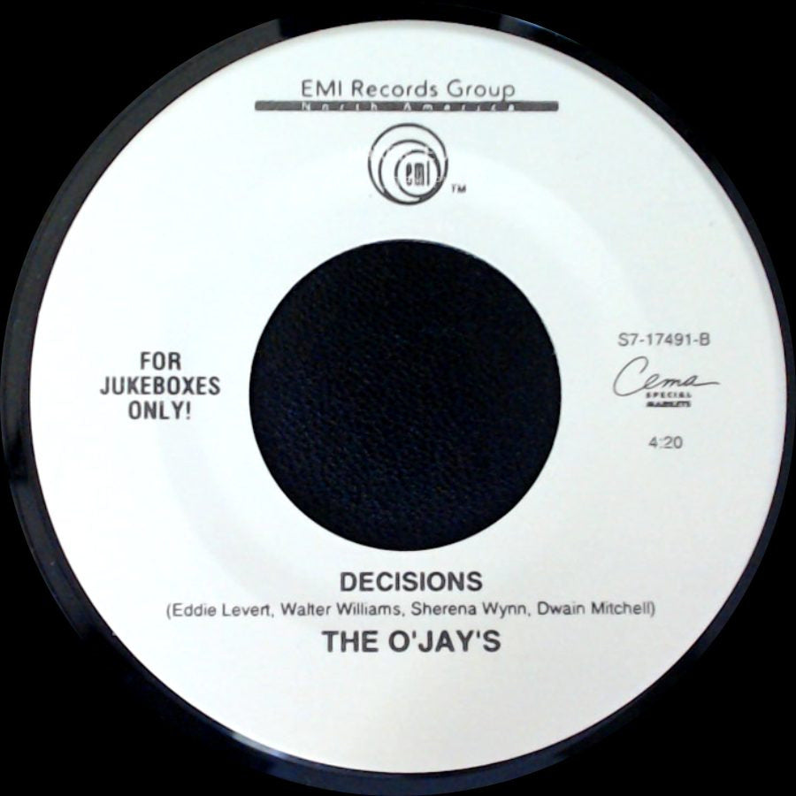 The O'jay's - Somebody Else Will / Decisions side B