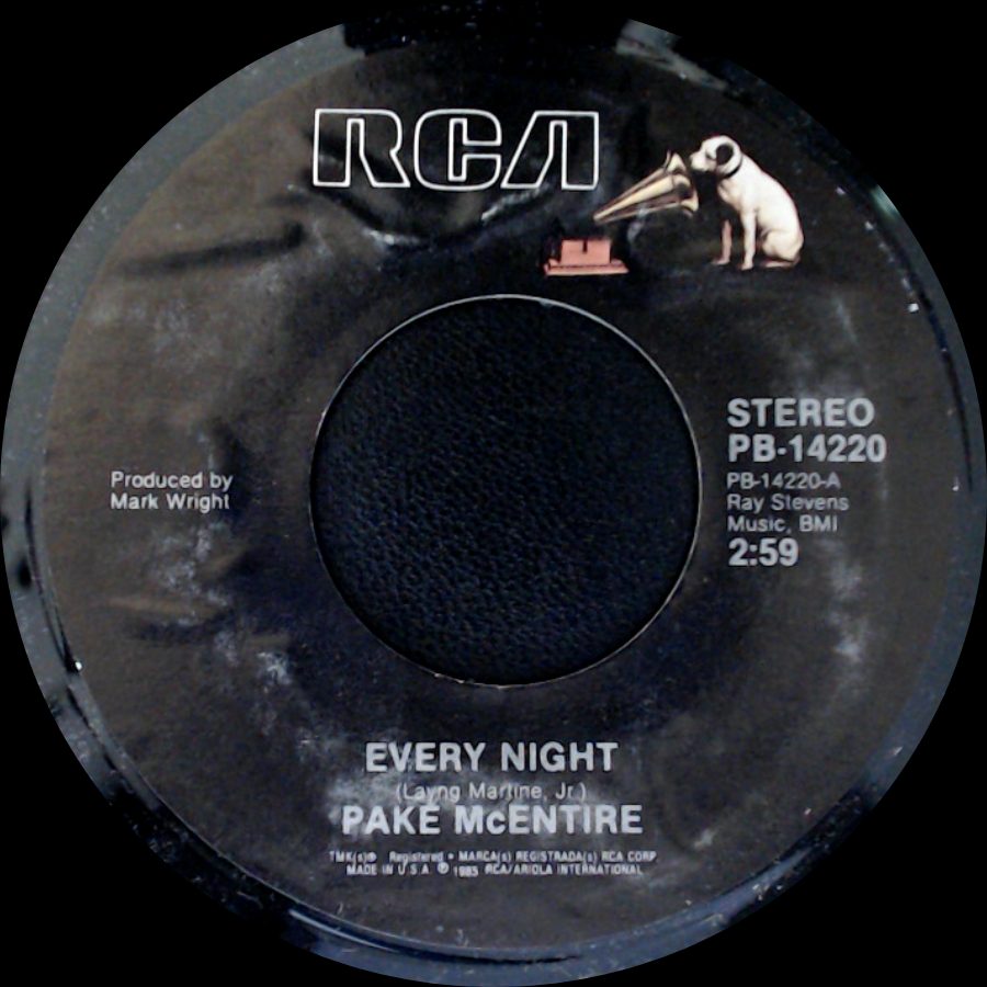 Pake Mcentire - Every Night / Too Old To Grow Up Now side A