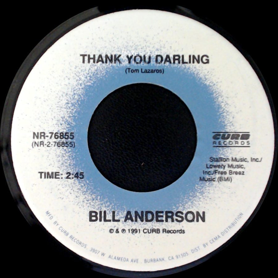 Bill Anderson - Thank You Darling / Deck Of Cards side A