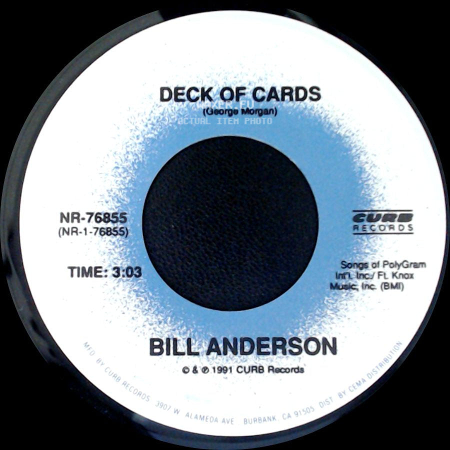 Bill Anderson - Thank You Darling / Deck Of Cards side B