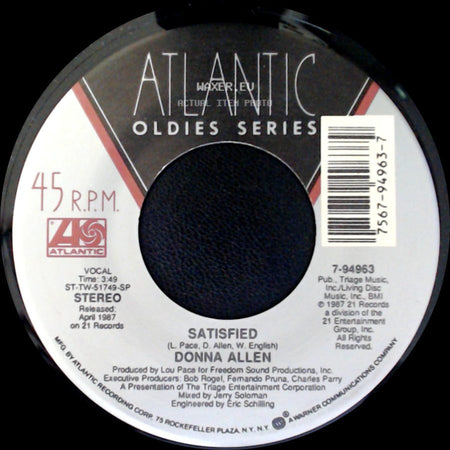 Donna Allen - Serious / Satisfied side B