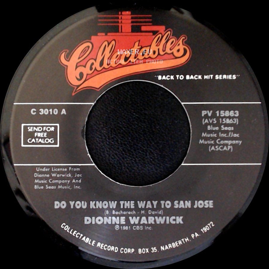 Dionne Warwick - Do You Know The Way To San Jose / Message To Michael side A