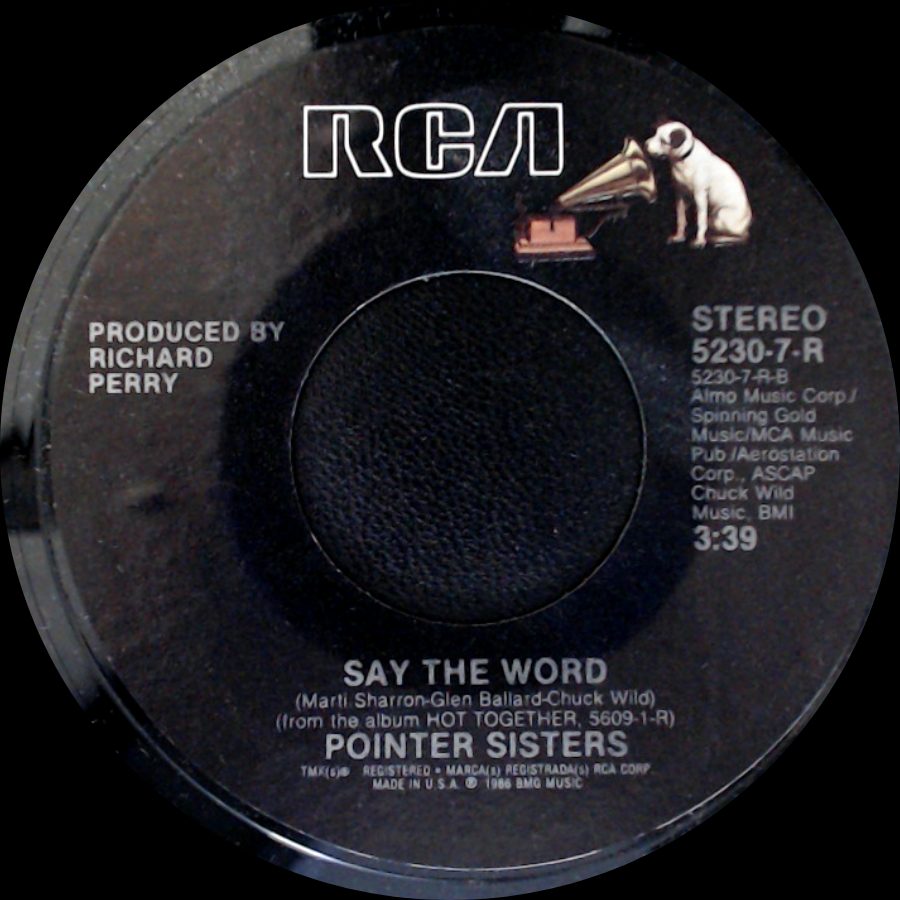 Pointer Sisters - Mercury Rising / Say The Word side B