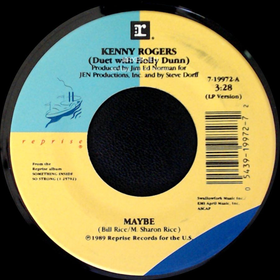 Kenny Rogers (Duet With Gladys Knight) / Kenny Rogers (Duet With Holly Dunn) - If I Knew Then What I Know Now / Maybe side B