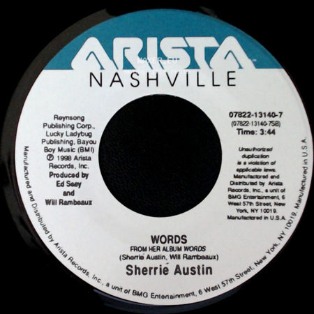 Sherrie Austin - Never Been Kissed / Words side B
