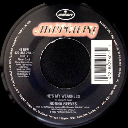 Ronna Reeves - Never Let Him See Me Cry / He's My Weakness side B