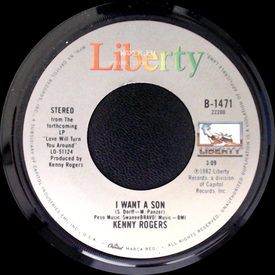 Kenny Rogers - Love Will Turn You Around / I Want A Son side B