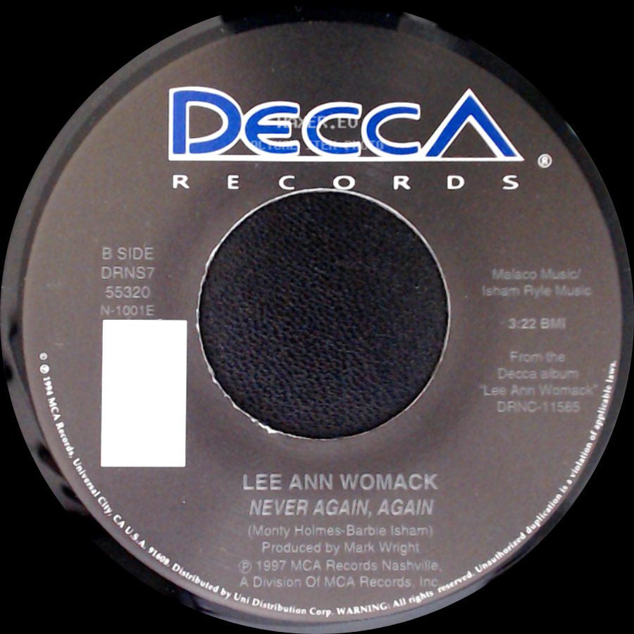 Lee Ann Womack - Never Again, Again / Never Again, Again side B