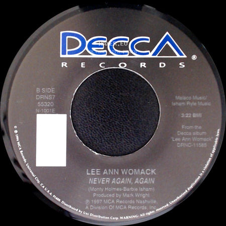 Lee Ann Womack - Never Again, Again / Never Again, Again side B