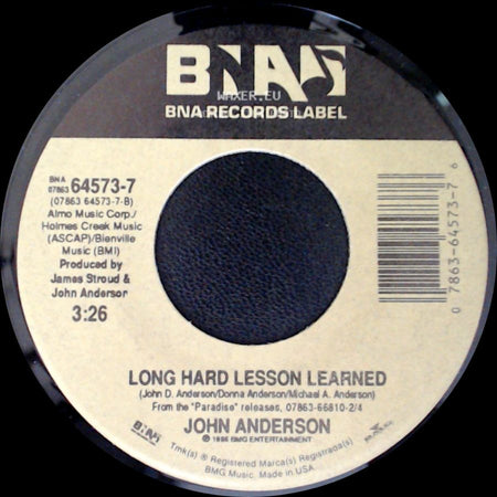 John Anderson - My Kind Of Crazy / Long Hard Lesson Learned side B