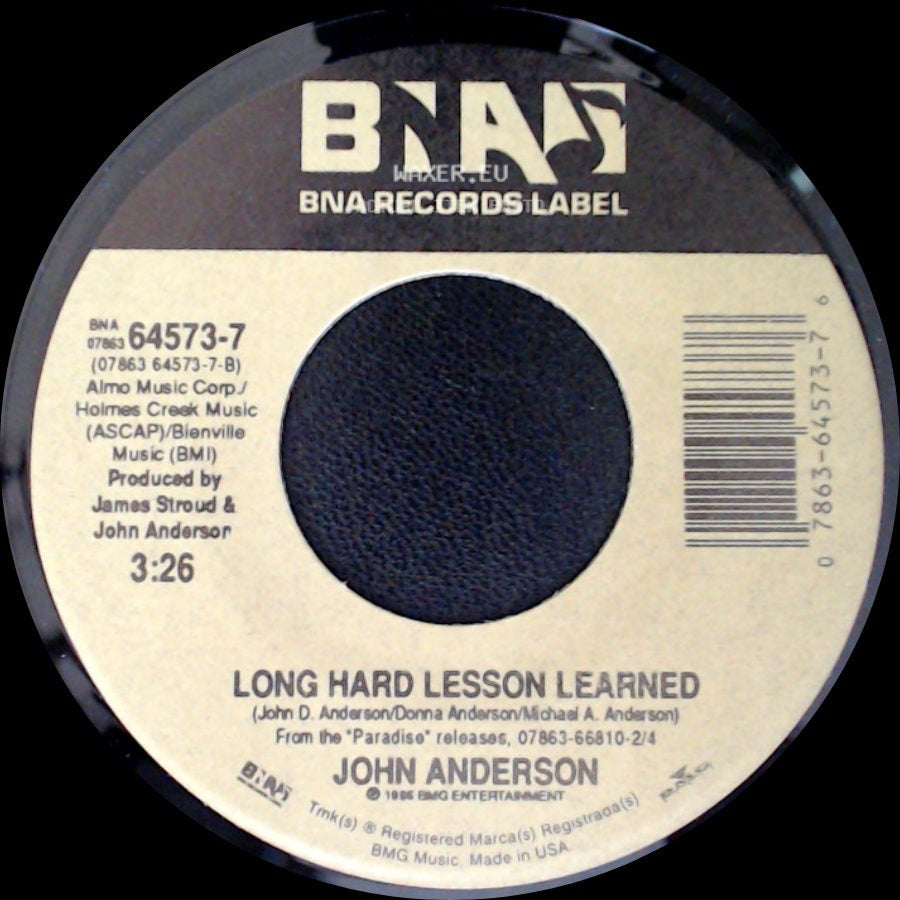John Anderson - My Kind Of Crazy / Long Hard Lesson Learned side B