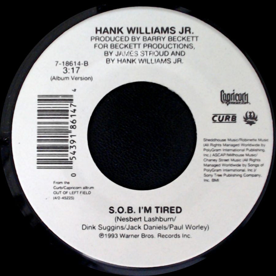 Hank Williams Jr. - Everything Comes Down To Money And Love / S.O.B. I'm Tired side B
