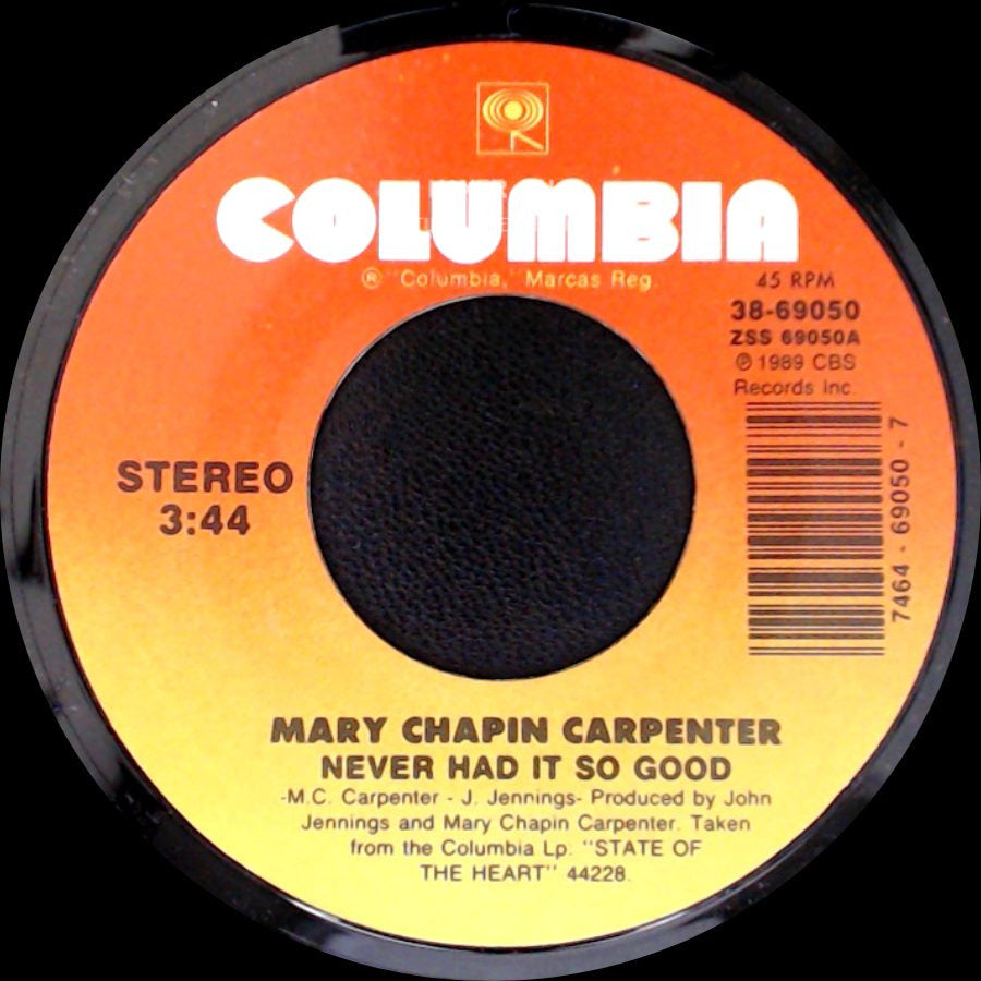 Mary Chapin Carpenter - Other Streets And Other Towns / Never Had It So Good side B