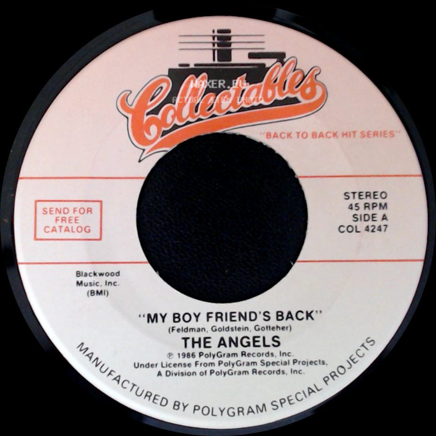 The Angels / Dickey Lee - My Boy Friend's Back / Patches side A