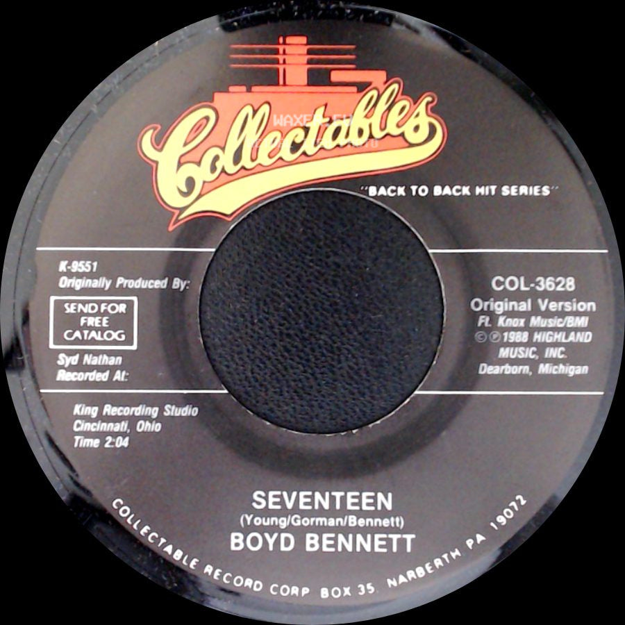 Boyd Bennett - My Boy: Flat Top / Seventeen side B