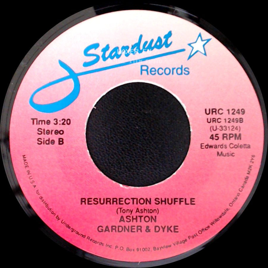 Wink Martindale / Ashton Gardner & Dyke - Deck Of Cards / Resurrection Shuffle side B