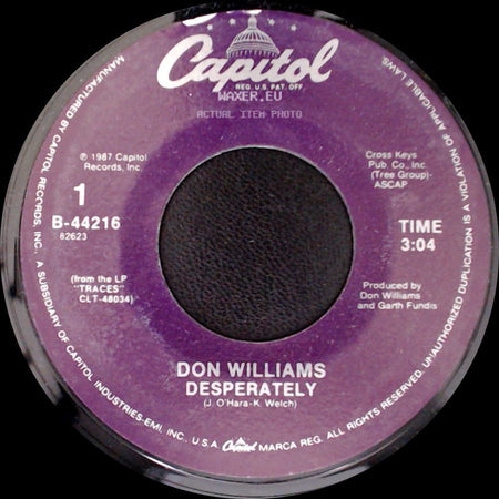 Don Williams - Desperately / You Love Me Through It All side A
