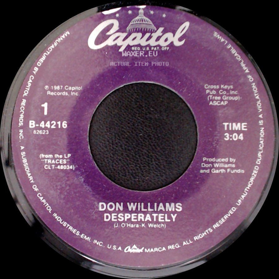 Don Williams - Desperately / You Love Me Through It All side A