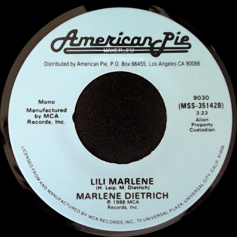 Marlene Dietrich / The First Edition - Lili Marlene / Just Dropped In (To See What Condition My Condition Was In) side A