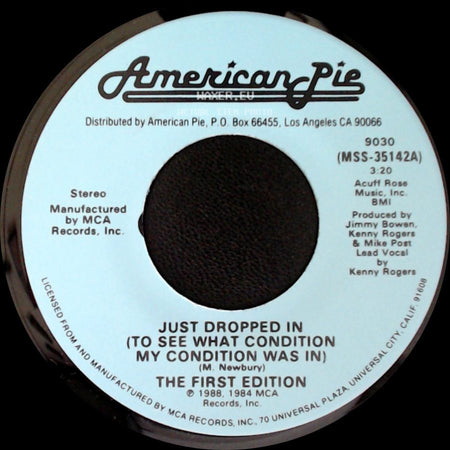 Marlene Dietrich / The First Edition - Lili Marlene / Just Dropped In (To See What Condition My Condition Was In) side B