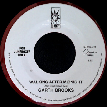 Garth Brooks - Learning To Live Again / Walking After Midnight side B