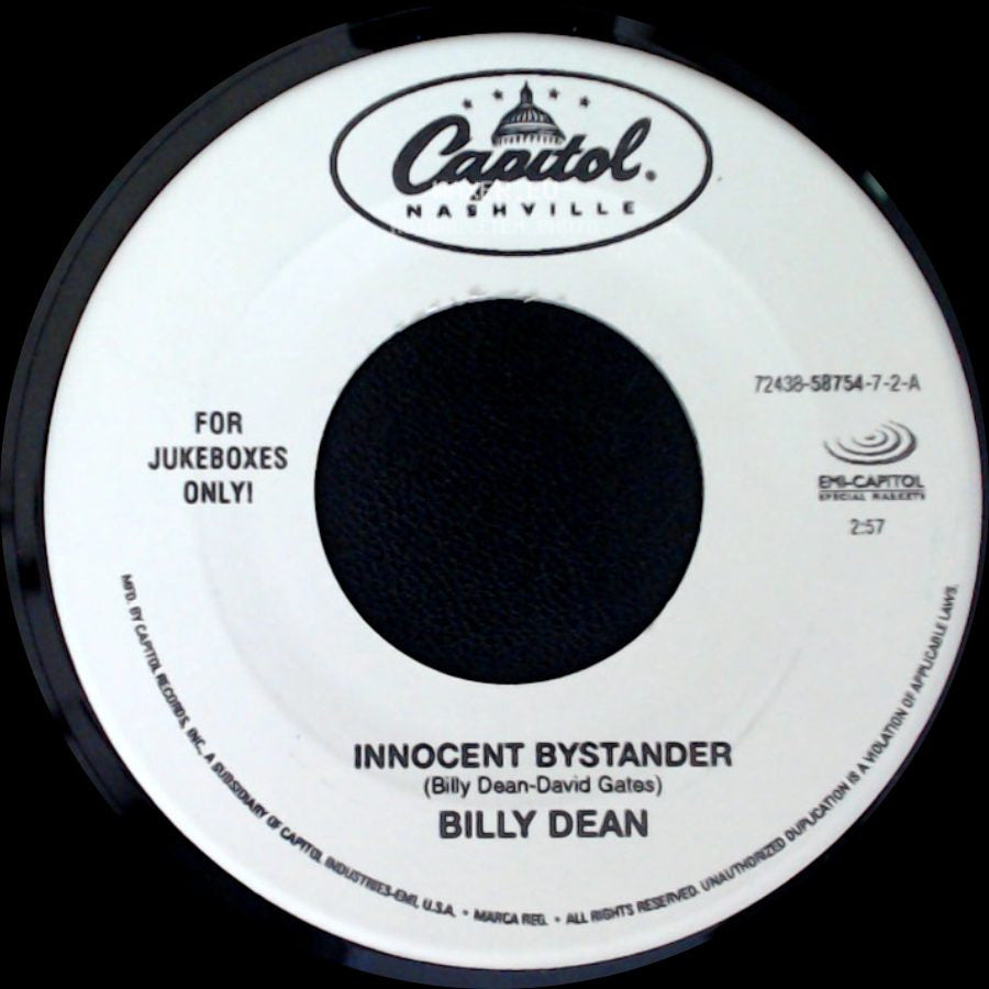 Billy Dean - A Fall In Tennessee / Innocent Bystander side B