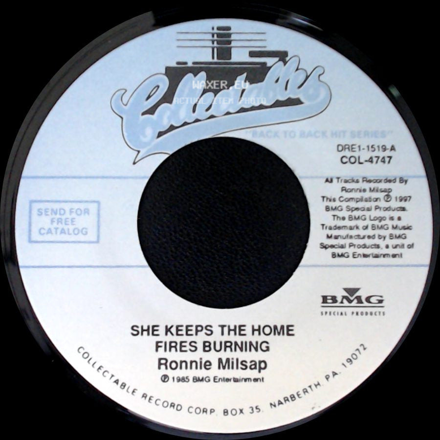 Ronnie Milsap - Lost In The Fifties Tonight (In The Still Of The Night) / She Keeps The Home Fires Burning side B