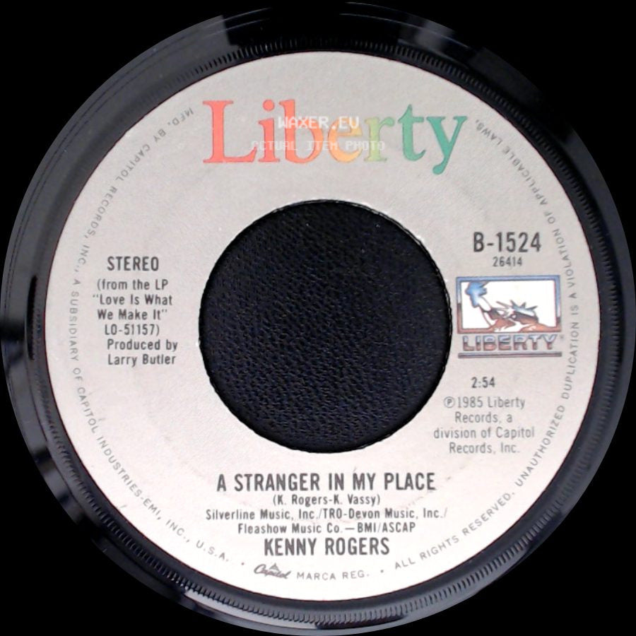 Kenny Rogers - Love Is What We Make It / A Stranger In My Place side B