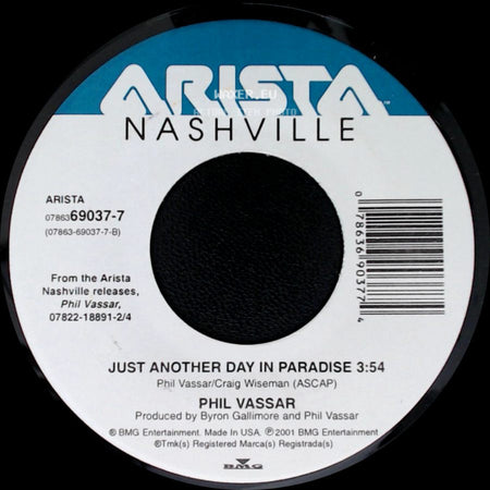 Phil Vassar - Rose Bouquet / Just Another Day In Paradise side B