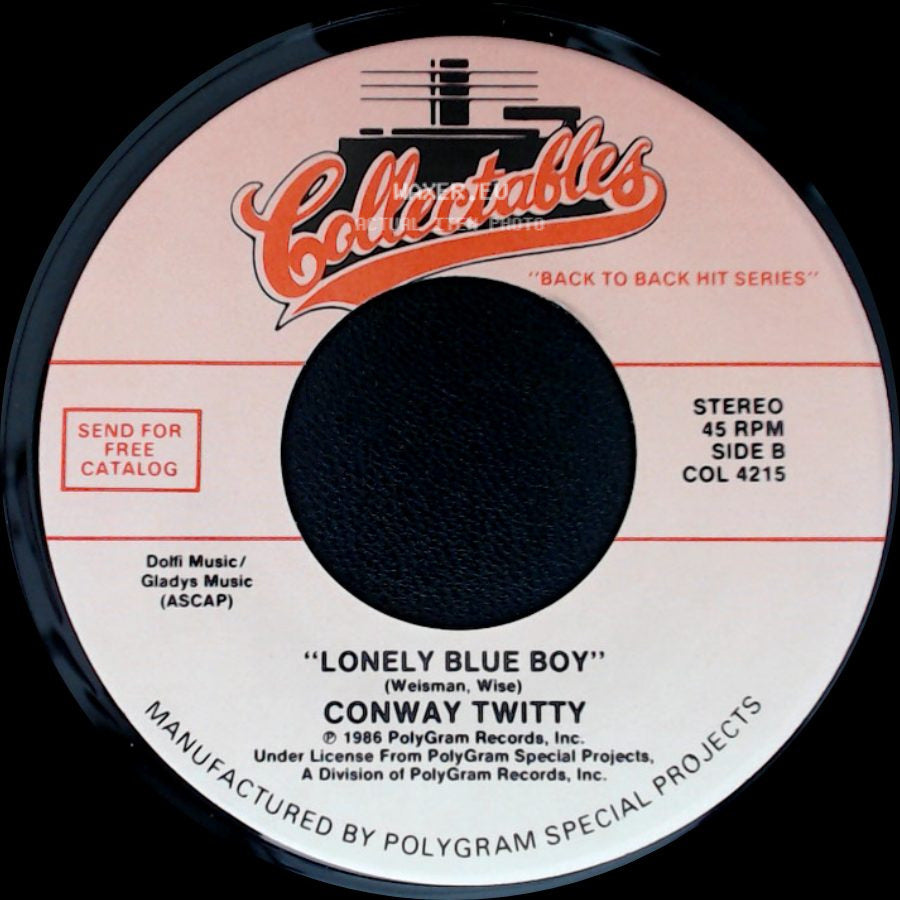 The Righteous Brothers / Conway Twitty - (You're My) Soul And Inspiration / Lonely Blue Boy side B