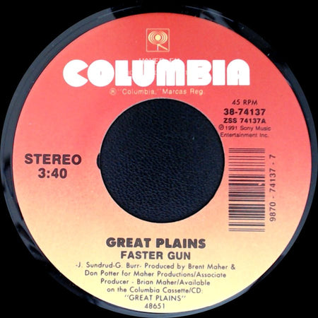 Great Plains - Faster Gun / Oh Sweetness side A