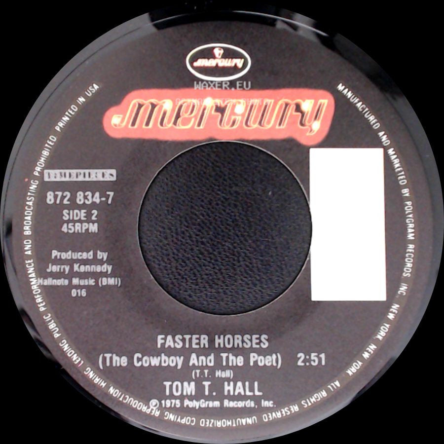 Tom T. Hall - I Like Beer / Faster Horses (The Cowboy And The Poet) side B