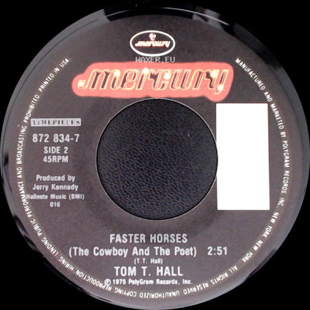 Tom T. Hall - I Like Beer / Faster Horses (The Cowboy And The Poet) side B