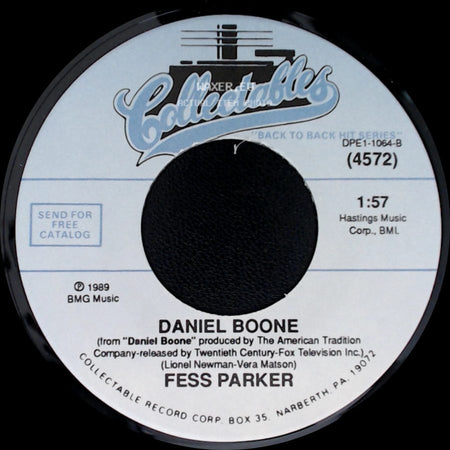 Fess Parker - The Ballad Of Davy Crockett / Daniel Boone side B