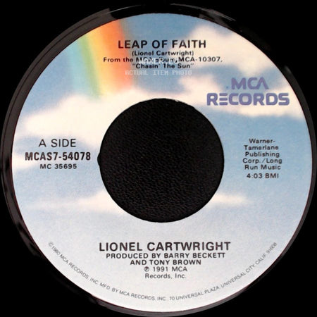 Lionel Cartwright - Leap Of Faith / Smack Dab In The Middle Of Love side A