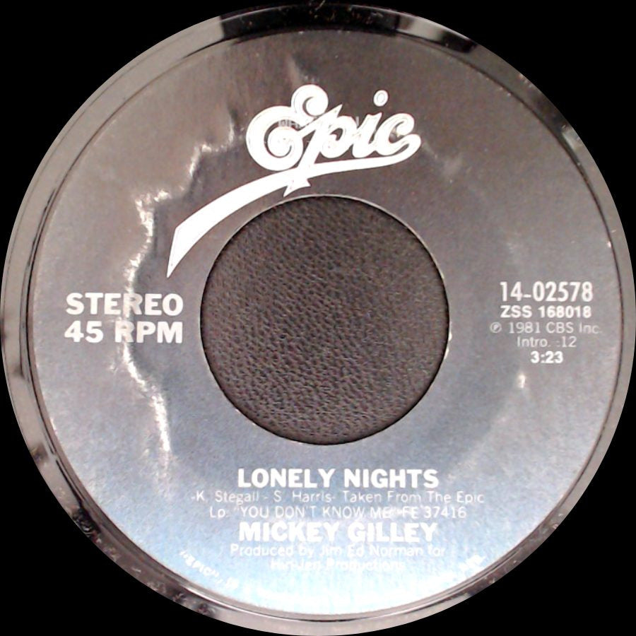 Mickey Gilley - Lonely Nights / We've Watched Another Evening Waste Away side A