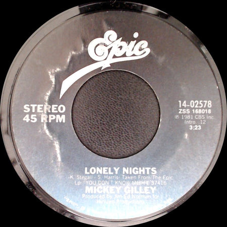 Mickey Gilley - Lonely Nights / We've Watched Another Evening Waste Away side A
