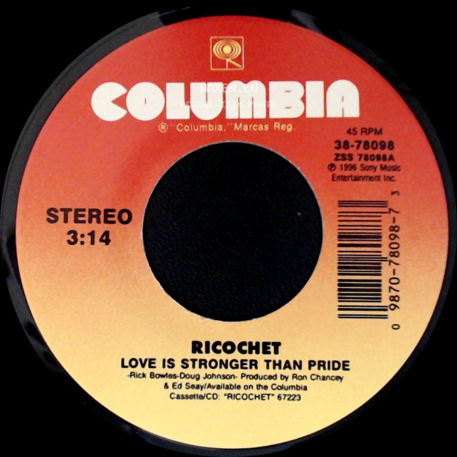Ricochet - Love Is Stronger Than Pride / I Wasn't Ready For You side A