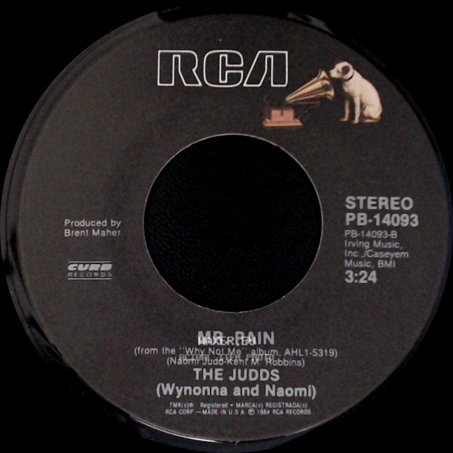 The Judds (Wynonna And Naomi) - Love Is Alive / Mr. Pain side B
