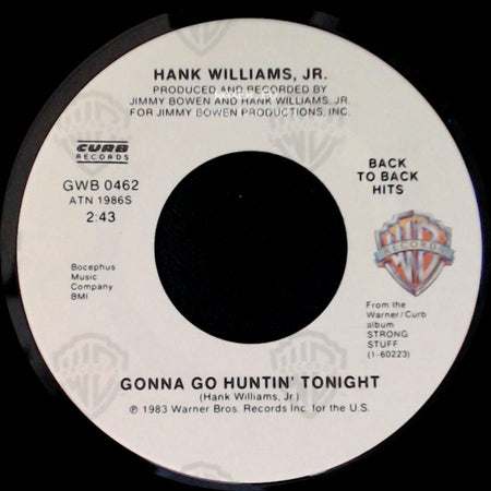 Hank Williams, Jr. - Leave Them Boys Alone / Gonna Go Huntin' Tonight side B