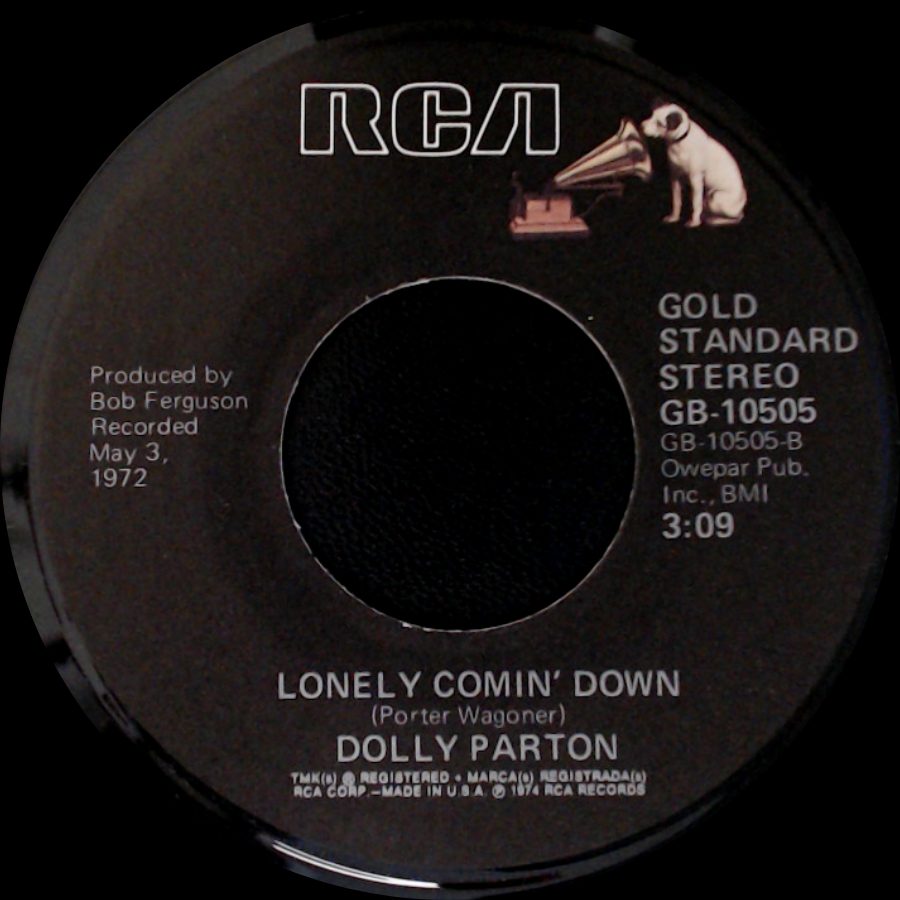 Dolly Parton - I Will Always Love You / Lonely Comin' Down side B