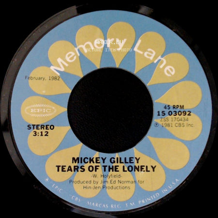 Mickey Gilley - Tears Of The Lonely / Lonely Nights side A