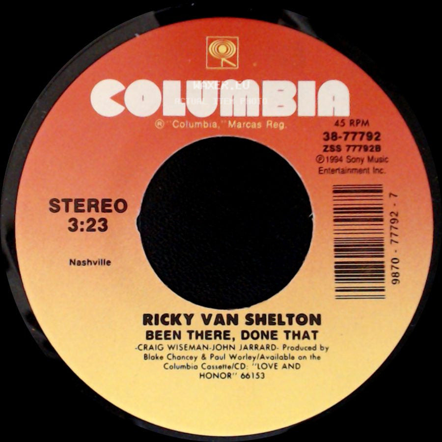 Ricky Van Shelton - Been There, Done That / Lola's Love side A
