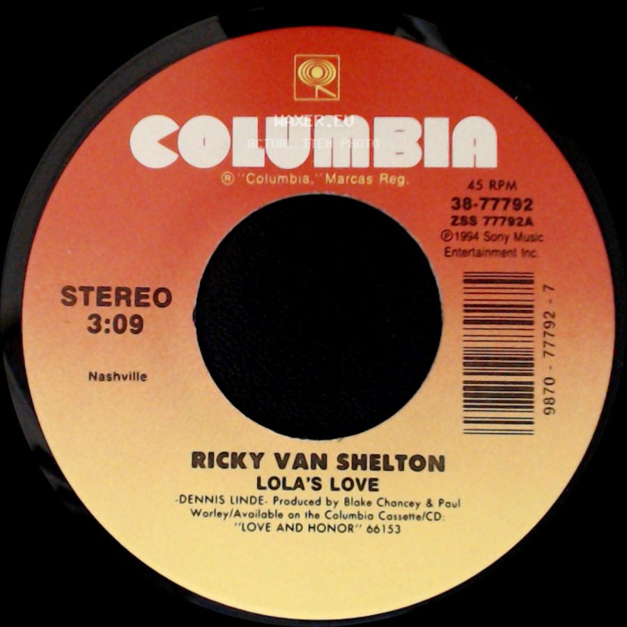Ricky Van Shelton - Been There, Done That / Lola's Love side B