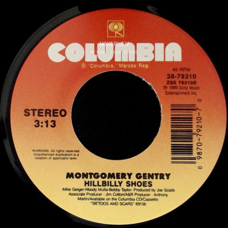 Montgomery Gentry - Lonely And Gone / Hillbilly Shoes side B