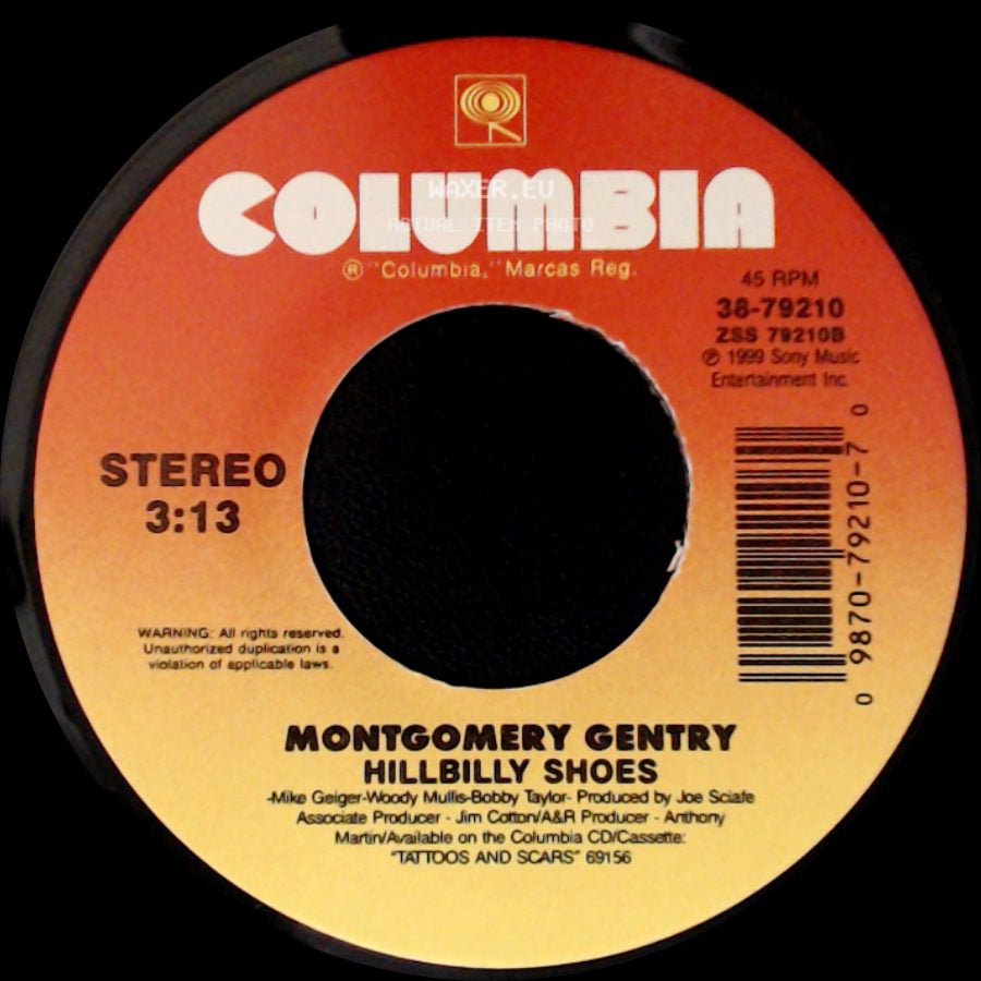Montgomery Gentry - Hillbilly Shoes / Lonely And Gone side A