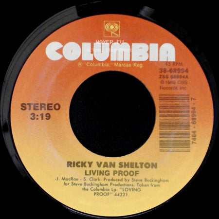 Ricky Van Shelton - Somebody's Back In Town / Living Proof side B