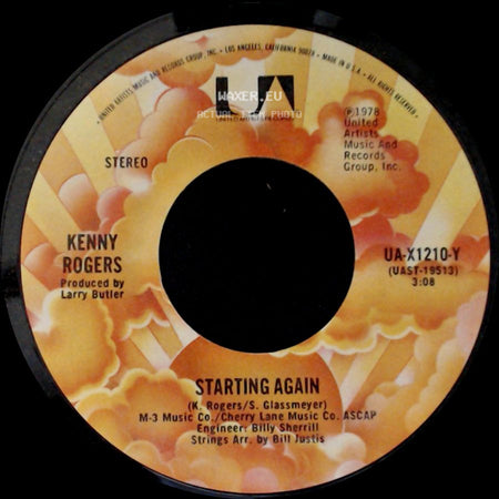 Kenny Rogers - Starting Again / Love Or Something Like It side A