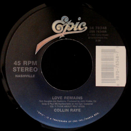 Collin Raye - Love Remains / I Love Being Wrong side A